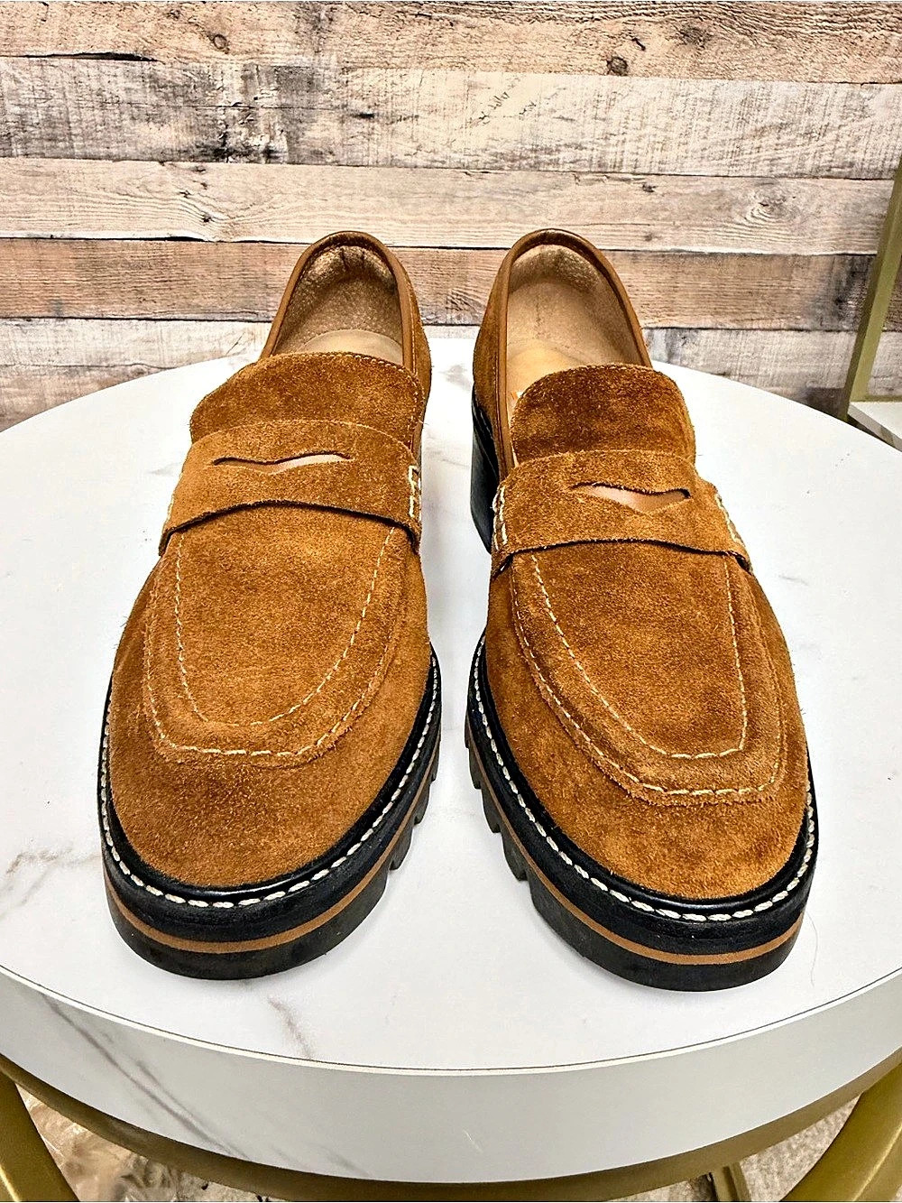 Bernardo Brown Suede Tabitha Loafers 8